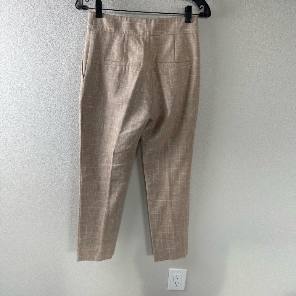Veronica Beard Renzo Cropped Pants Plaid Brown Business Casual Women’s Size 0 - Picture 10 of 14
